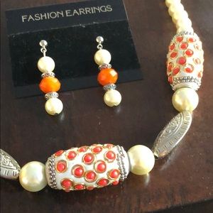 Necklace and earrings set